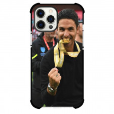 Arsenal F.C. Phone Case For iPhone And Samsung Galaxy Devices - Arsenal F.C. Manager Mikel Arteta Celebration After Winning
