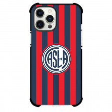 Club Atletico San Lorenzo de Almagro Phone Case For iPhone Samsung Galaxy Pixel OnePlus Vivo Xiaomi Asus Sony Motorola Nokia - Club Atletico San Lorenzo de Almagro Logo Vertical Stripe Red Effect