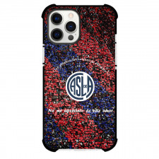 Club Atletico San Lorenzo de Almagro Phone Case For iPhone Samsung Galaxy Pixel OnePlus Vivo Xiaomi Asus Sony Motorola Nokia - Club Atletico San Lorenzo de Almagro Stadium Crowd of Fans with Logo Diagonal Stripe
