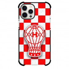 Club Atletico Huracan Phone Case For iPhone Samsung Galaxy Pixel OnePlus Vivo Xiaomi Asus Sony Motorola Nokia - Club Atletico Huracan Logo with Red Checker Pattern Effect