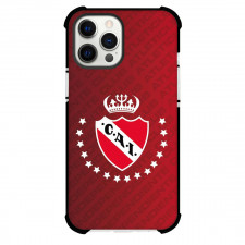 Club Atletico Independiente Phone Case For iPhone Samsung Galaxy Pixel OnePlus Vivo Xiaomi Asus Sony Motorola Nokia - Club Atletico Independiente Logo with Text Pattern Background