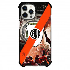 Club Atletico River Plate Phone Case For iPhone Samsung Galaxy Pixel OnePlus Vivo Xiaomi Asus Sony Motorola Nokia - Club Atletico River Plate Stadium with Red Flares and Flags with Logo Diagonal Red Stripes