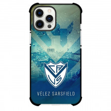 Club Atletico Velez Sarsfield Phone Case For iPhone Samsung Galaxy Pixel OnePlus Vivo Xiaomi Asus Sony Motorola Nokia - Club Atletico Velez Sarsfield Stadium with Logo Diagonal Blue Stripe Effect