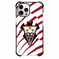 Albacete Balompie Phone Case For iPhone Samsung Galaxy Pixel OnePlus Vivo Xiaomi Asus Sony Motorola Nokia - Albacete Balompie Logo On Red Claw Marks Background Football Club