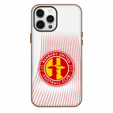 Banbury United Phone Case For iPhone Samsung Galaxy Pixel OnePlus Vivo Xiaomi Asus Sony Motorola Nokia - Logo Red And White Stripe Background Football Club