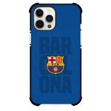 FC Barcelona Phone Case For iPhone and Samsung Galaxy Devices - FC Barcelona Logo Blue Background