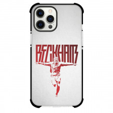 David Beckham Phone Case For iPhone and Samsung Galaxy Devices - David Beckham Celebration Illustration On Gray Background
