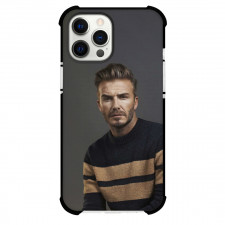 David Beckham Phone Case For iPhone and Samsung Galaxy Devices - David Beckham Portrait On Dark Gray