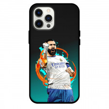 Karim Benzema Phone Case For iPhone and Samsung Galaxy Devices - Karim Benzema Real Madrid CF Goal Celebration Vector Illustration