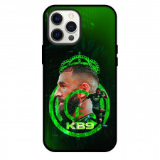 Karim Benzema Phone Case For iPhone and Samsung Galaxy Devices - Karim Benzema Real Madrid CF Side Portrait On Logo KB9
