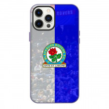 Blackburn Rovers FC Phone Case For iPhone Samsung Galaxy Pixel OnePlus Vivo Xiaomi Asus Sony Motorola Nokia - Blackburn Rovers FC Logo On Gray And Blue Background