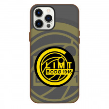 FK Bodo Glimt Phone Case For iPhone Samsung Galaxy Pixel OnePlus Vivo Xiaomi Asus Sony Motorola Nokia - Logo Overlay Gray Background