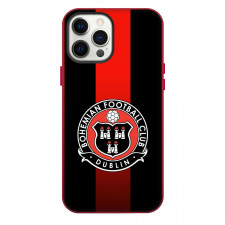 Bohemians FC Phone Case For iPhone Samsung Galaxy Pixel OnePlus Vivo Xiaomi Asus Sony Motorola Nokia - Logo In Red And Black Stripe Background