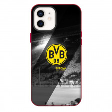 Borussia Dortmund Phone Case For iPhone Samsung Galaxy Pixel OnePlus Vivo Xiaomi Asus Sony Motorola Nokia - Borussia Dortmund Logo On Dark Stripe Stadium Background