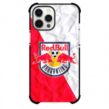Red Bull Bragantino Phone Case For iPhone Samsung Galaxy Pixel OnePlus Vivo Xiaomi Asus Sony Motorola Nokia - Red Bull Bragantino Logo with Diagonal Stripe Paper Texture Effect