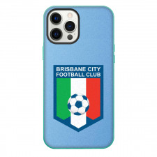 Brisbane City Football Club Phone Case For iPhone Samsung Galaxy Pixel OnePlus Vivo Xiaomi Asus Sony Motorola Nokia - Logo In Blue Noise Background