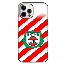 Bryne FK Phone Case For iPhone Samsung Galaxy Pixel OnePlus Vivo Xiaomi Asus Sony Motorola Nokia - Logo In White And Red Stripe Background