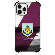 Burnley F.C. Phone Case For iPhone and Samsung Galaxy Devices - Burnley F.C. Logo Stripe Background