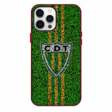 CD Tondela Phone Case For iPhone Samsung Galaxy Pixel OnePlus Vivo Xiaomi Asus Sony Motorola Nokia - CD Tondela Logo On Yellow Stripe Green Texture Background