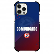 CD Trofense Phone Case For iPhone Samsung Galaxy Pixel OnePlus Vivo Xiaomi Asus Sony Motorola Nokia - CD Trofense Round Logo With Text COMUNICADO On Blue Red Gradient Background