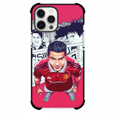 Cristiano Ronaldo Phone Case For iPhone and Samsung Galaxy Devices - Cristiano Ronaldo Manchester United Standing Comic Art Illustration