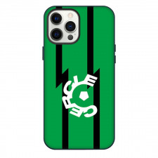 Cercle Brugge Phone Case For iPhone Samsung Galaxy Pixel OnePlus Vivo Xiaomi Asus Sony Motorola Nokia - Logo Green And Black Stripe Background Football Club