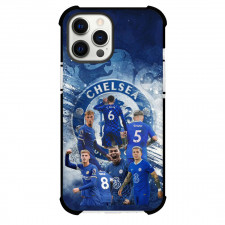 Chelsea F.C. Phone Case For iPhone Samsung Galaxy Pixel OnePlus Vivo Xiaomi Asus Sony Motorola Nokia - Chelsea F.C. Players On Club Dark Blue Background
