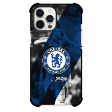 Chelsea F.C. Phone Case For iPhone and Samsung Galaxy Devices - Chelsea F.C. Logo Stripe Background
