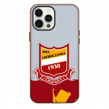 Chojniczanka Chojnice Phone Case For iPhone Samsung Galaxy Pixel OnePlus Vivo Xiaomi Asus Sony Motorola Nokia - Logo In Gray And Red Background