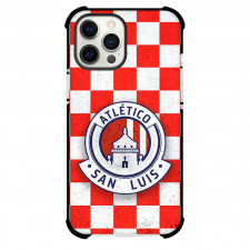 Club Atletico de San Luis Phone Case For iPhone Samsung Galaxy Pixel OnePlus Vivo Xiaomi Asus Sony Motorola Nokia - Club Atletico de San Luis Logo with Checker Pattern Effect
