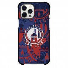 Club Atletico de San Luis Phone Case For iPhone Samsung Galaxy Pixel OnePlus Vivo Xiaomi Asus Sony Motorola Nokia - Club Atletico de San Luis Logo with Crest and City Landmarks Style