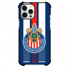 Club Deportivo Guadalajara S.A. de C.V. Phone Case For iPhone Samsung Galaxy Pixel OnePlus Vivo Xiaomi Asus Sony Motorola Nokia - Club Deportivo Guadalajara S.A. de C.V. Logo with Vertical Stripe Effect