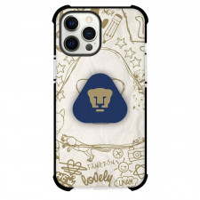 Club Universidad Nacional, A.C. Phone Case For iPhone Samsung Galaxy Pixel OnePlus Vivo Xiaomi Asus Sony Motorola Nokia - Club Universidad Nacional, A.C. Logo with Sketch Style Art Pattern
