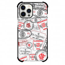 Clube de Regatas do Flamengo Phone Case For iPhone Samsung Galaxy Pixel OnePlus Vivo Xiaomi Asus Sony Motorola Nokia - Clube de Regatas do Flamengo with Multi Stamp Background