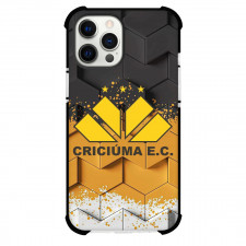 Criciuma Esporte Clube Phone Case For iPhone Samsung Galaxy Pixel OnePlus Vivo Xiaomi Asus Sony Motorola Nokia - Criciuma Esporte Clube with Logo Hexagon Stripe Paint Effect