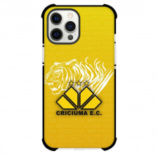 Criciuma Esporte Clube Phone Case For iPhone Samsung Galaxy Pixel OnePlus Vivo Xiaomi Asus Sony Motorola Nokia - Criciuma Esporte Clube Logo with Tiger Effect Yellow Background