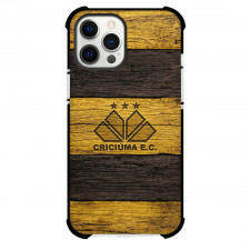 Criciuma Esporte Clube Phone Case For iPhone Samsung Galaxy Pixel OnePlus Vivo Xiaomi Asus Sony Motorola Nokia - Criciuma Esporte Clube Logo with Wood Textured Yellow Effect