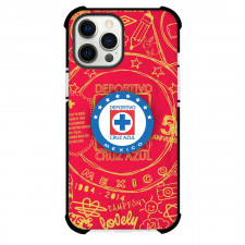 Club de Futbol Cruz Azul S.A. de C.V. Phone Case For iPhone Samsung Galaxy Pixel OnePlus Vivo Xiaomi Asus Sony Motorola Nokia - Club de Futbol Cruz Azul S.A. de C.V. Logo with Center Sketch Art Red Effect