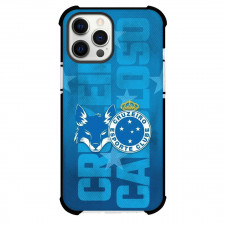 Cruzeiro Esporte Clube Phone Case For iPhone Samsung Galaxy Pixel OnePlus Vivo Xiaomi Asus Sony Motorola Nokia - Cruzeiro Esporte Clube Logo with Blue Text and Start Pattern