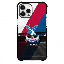 Crystal Palace F.C. Phone Case For iPhone and Samsung Galaxy Devices - Crystal Palace F.C. Logo Stripe Background