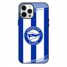 Deportivo Alaves Phone Case For iPhone Samsung Galaxy Pixel OnePlus Vivo Xiaomi Asus Sony Motorola Nokia - Deportivo Alaves Logo On White Blue Stripe Background Football Club