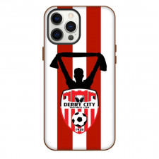 Derry City FC Phone Case For iPhone Samsung Galaxy Pixel OnePlus Vivo Xiaomi Asus Sony Motorola Nokia - Logo Player Silhoutte Poster