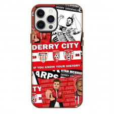 Derry City FC Phone Case For iPhone Samsung Galaxy Pixel OnePlus Vivo Xiaomi Asus Sony Motorola Nokia - Logo Quote Collage Vector Art Poster