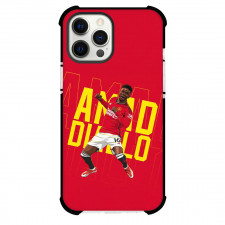 Amad Diallo Phone Case For iPhone Samsung Galaxy Pixel OnePlus Vivo Xiaomi Asus Sony Motorola Nokia - Amad Diallo Celebration Illustration Art On Yellow Word Art Red Background