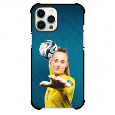 Daphne Van Domselaar Phone Case For iPhone and Samsung Galaxy Devices - Daphne Van Domselaar Netherlands Women's National Football Pose On PhotoShoot