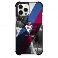 Eibar SD Phone Case For iPhone Samsung Galaxy Pixel OnePlus Vivo Xiaomi Asus Sony Motorola Nokia - Eibar SD Logo On Gray Stadium Background Football Club