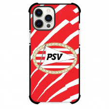 PSV Eindhoven Phone Case For iPhone Samsung Galaxy Pixel OnePlus Vivo Xiaomi Asus Sony Motorola Nokia - PSV Eindhoven Logo Striped Background