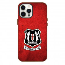 Elgin City Phone Case For iPhone Samsung Galaxy Pixel OnePlus Vivo Xiaomi Asus Sony Motorola Nokia - Logo In Concrete Red Background Football Club