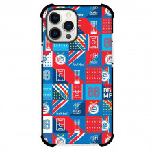 Esporte Clube Bahia Phone Case For iPhone Samsung Galaxy Pixel OnePlus Vivo Xiaomi Asus Sony Motorola Nokia - Esporte Clube Bahia Logo with Geometric Collage Pattern