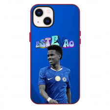 Estevao Willian Phone Case For iPhone Samsung Galaxy Pixel OnePlus Vivo Xiaomi Asus Sony Motorola Nokia - Estevao Willian Chelsea FC Smiling Portrait On Blue Background